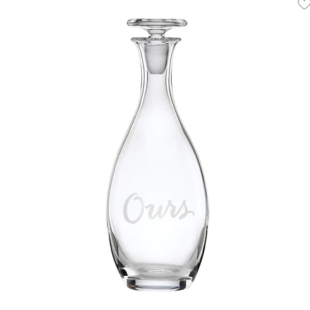 Kate Spade 2 Of A Kind Ours glass Decanter *STOPPER ONLY* nwot